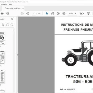 CLAAS TRACTEURS ARES 506 - 606 FREINAGE PNEUMATIQUE INSTRUCTIONS DE MONTAGE MANUAL -  PDF DOWNLOAD