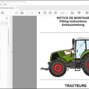 CLAAS TRACTEURS ATLES - ARES - AXION Fitting instructions Manual_DE_EN_FR  - PDF DOWNLOAD