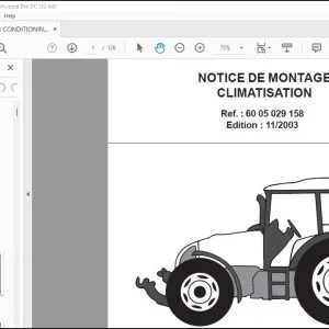 CLAAS TRACTEURS CELTIS CLIMATISATION NOTICE DE MONTAGE - PDF DOWNLOAD (French)