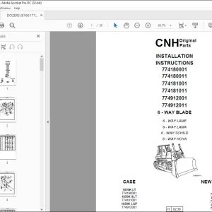 CNH 1850K LT XLT LGP D180 LT XLT LGP 6 - WAY BLADE Installation Instructions Manual 87661777 - PDF DOWNLOAD