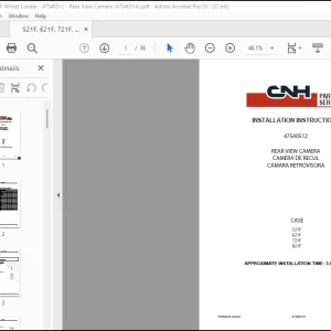 CNH 521F 621F 721F 821F REAR VIEW CAMERA INSTALLATION INSTRUCTIONS MANUAL(47540514) - PDF DOWNLOAD