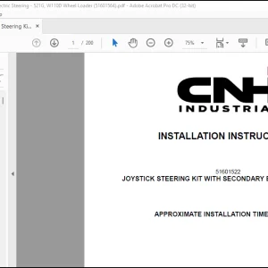 CNH 521G W110D JOYSTICK STEERING KIT WITH SECONDARY ELECTRIC STEERING INSTALLATION INSTRUCTIONS 47661290 - PDF DOWNLOAD