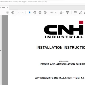 CNH 621F W130C FRONT AND ARTICULATION GUARDS INSTALLATION INSTRUCTIONS MANUAL(47661269) - PDF DOWNLOAD