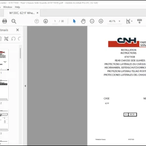 CNH 621F W130C REAR CHASSIS SIDE GUARDS INSTALLATION INSTRUCTIONS MANUAL(47477439) - PDF DOWNLOAD