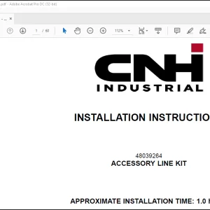 CNH 621G W130 D Accessory Link Kit Installation Instructions Manual(48039372) - PDF DOWNLOAD