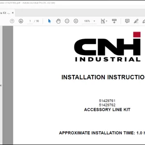 CNH 621G W130 D Accessory Link Kit Installation Instructions Manual(51429764) - PDF DOWNLOAD
