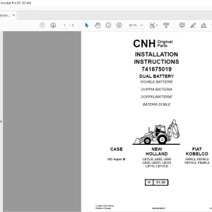 CNH 695SM Dual Battery INSTALLATION INSTRUCTIONS Manual 6045894981 - PDF DOWNLOAD