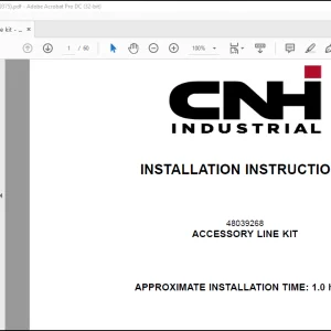 CNH 721G Accessory Link Kit Installation Instructions Manual(48039375) - PDF DOWNLOAD