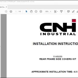 CNH 721G W170 D REAR FRAME SIDE COVERS KIT INSTALLATION INSTRUCTIONS MANUAL(51456360) -  PDF DOWNLOAD