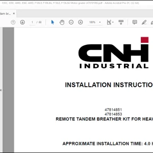 CNH 836C 836C AWD F106.8 F106.8A 856C AWD F156.8A REMOTE TANDEM BREATHER KIT FOR HEAVY-DUTY INSTALLATION INSTRUCTIONS MANUAL(47819186) - PDF DOWNLOAD