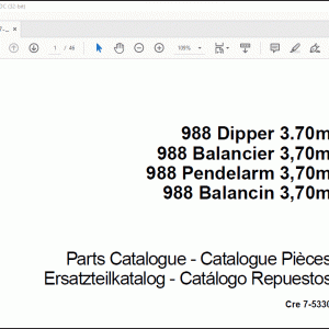CNH 988 Dipper 3.70m Parts Catalogue Manual(7-5330)_EN_FR_ES_DE - PDF DOWNLOAD