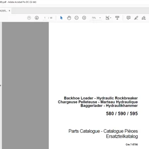 CNH BACKHOE LOADER HYD ROCKBREAKER  PARTS CATALOG CATALOGUE PIECES ERSATZTEILKATALOG 7-5790 - PDF DOWNLOAD (EN-FR-DE)