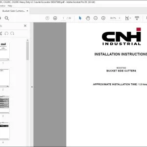 CNH BUCKET SIDE CUTTERS Installation Instructions Manual 90337388 - PDF DOWNLOAD
