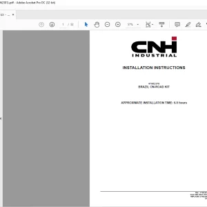 CNH Brazil on road kit - SV185 skid steer loader INSTALLATION INSTRUCTIONS Manual 47962381 - PDF DOWNLOAD (EN-IT-ES-DE-FR)