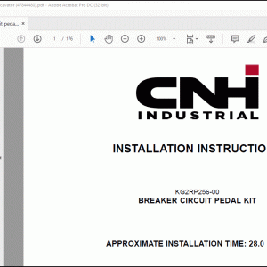 CNH Breaker circuit pedal kit - CX210D Crawler excavator Installation Instructions Manual(47844480)_EN_FR_IT _ES_DE - PDF DOWNLOAD