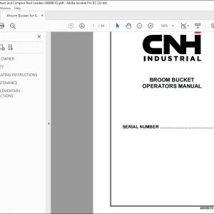 CNH Broom Bucket Operators Manual 48088010 - PDF DOWNLOAD
