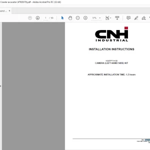 CNH CAMERA (LEFT-HAND SIDE) KIT  CX490D, CX500D Crawler excavator INSTALLATION INSTRUCTIONS Manual 47929370 - PDF DOWNLOAD (EN-IT-ES-DE-FR)
