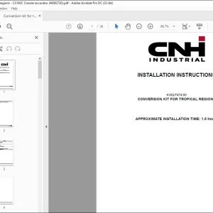 CNH CONVERSION KIT FOR TROPICAL REGIONS INSTALLATION INSTRUCTIONS MANUAL 48063730 - PDF DOWNLOAD