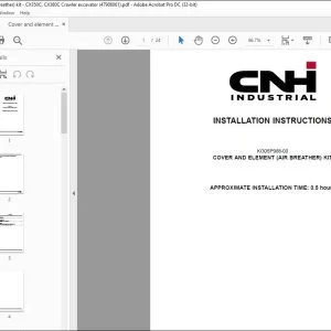 CNH COVER AND ELEMENT (AIR BREATHER) KIT INSTALLATION INSTRUCTIONS MANUAL 47906061 - PDF DOWNLOAD
