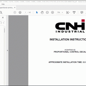 CNH Proportional control decal - CX130C, CX180C, CX210C, CX250C, CX300C, CX350C, CX490C, CX500C, E145C EVO, E175C EVO, E215C EVO, E265 INSTALLATION INSTRUCTIONS Manual(48063734) - PDF DOWNLOAD