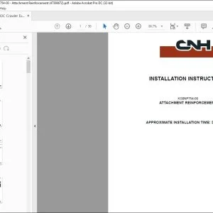 CNH CX130C Crawler Excavator KG0NP754-00 Attachment Reinforcement Installation Instructions Manual 47398672 EN_FR_DE_IT_ES - PDF DOWNLOAD