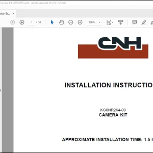 CNH CX130C Crawler Excavator - KG0NR264-00 - Camera Kit Installation Instructions Manual(47395355)_EN_FR_IT_ES_DE - PDF DOWNLOAD