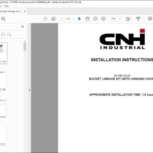 CNH CX130D Bucket Linkage Kit Installation Manual (47880482) PDF