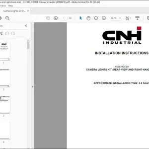 CNH CX160D CX180D CAMERA LIGHTS KIT (REAR-VIEW AND RIGHT-HAND SIDE) INSTALLATION INSTRUCTIONS MANUAL 47880478 EN_DE_FR_IT_ES - PDF DOWNLOAD