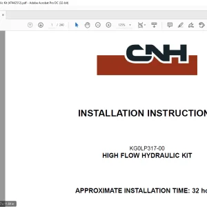 CNH CX180C CX160C Crawler Excavator HIGH FLOW HYDRAULIC KIT Installation Instructions Manual(47442512)_EN_FR_ES_IT_DE - PDF DOWNLOAD
