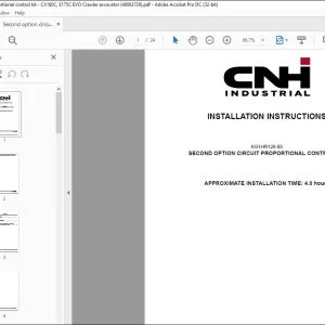 CNH CX180C E175C EVO SECOND OPTION CIRCUIT PROPORTIONAL CONTROL KIT INSTALLATION INSTRUCTIONS MANUAL 48063729 EN_ES - PDF DOWNLOAD