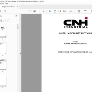 CNH CX18C E18C ENGINE PROTECTIVE COVER INSTALLATION INSTRUCTIONS MANUAL 51533150 EN_DE_FR_ES_IT - PDF DOWNLOAD