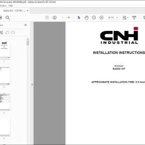 CNH CX18C E18C RADIO KIT INSTALLATION INSTRUCTIONS MANUAL 90328464 - PDF DOWNLOAD