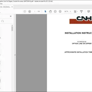 CNH CX210C CX235CSR KG1RP611-00 Option Line On Dipper Crawler Excavator Installation Instructions Manual 84573391A EN_FR_DE_IT_ES - PDF DOWNLOAD