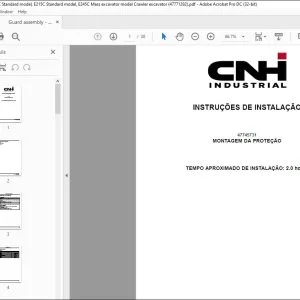 CNH CX220C E215C E245C GUARD ASSEMBLY INSTALLATION INSTRUCTIONS MANUAL 47771292 EN_BR_ES - PDF DOWNLOAD