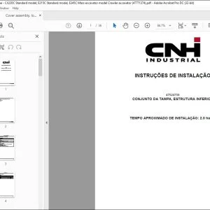 CNH CX220C Standard model E215C Standard model E245C Mass excavator COVER ASSEMBLY LOW FRAME INSTRUCTIONS MANUAL 47771374 EN_BR_ES - PDF DOWNLOAD