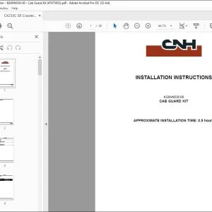 CNH CX235C SR CAB GUARD KIT INSTALLATION INSTRUCTIONS MANUAL 47475653 EN_DE_FR_ES_IT - PDF DOWNLOAD