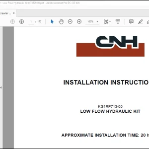 CNH CX235CSR Crawler Excavator - KG1RP713-00 - Low Flow Hydraulic Kit Installation Instructions Manual(47380931)_EN_FR_IT_ES_DE - PDF DOWNLOAD
