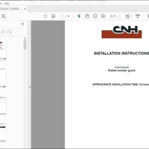 CNH CX250C CX350C CX370C CX470C Rubber bumper guard INSTALLATION INSTRUCTIONS MANUAL 47477241 EN_DE_FR_ES_IT - PDF DOWNLOAD
