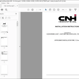 CNH CX250D CX300D CX350D CX370D CAB WORKING LIGHT-LIGHT EMITTING DIODE (LED) FOR FRONT GUARD INSTALLATION INSTRUCTIONS MANUAL 47789537 - PDF DOWNLOAD