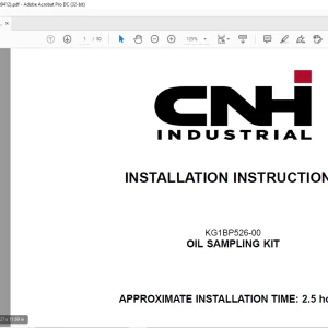 CNH CX300D KG1BP526-00 Oil sampling kit Installation Instructions Manual(47789412)EN_FR_IT_ES_DE - PDF DOWNLOAD