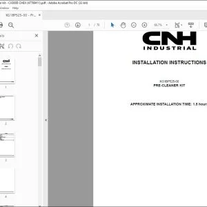 CNH CX300D PRE-CLEANER KIT INSTALLATION INSTRUCTIONS MANUAL 47789411 EN_DE_FR_ES_IT - PDF DOWNLOAD