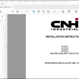 CNH CX35B, CX39B, E39B SR, E35B SR Mini Excavator Installation Instructions Manual(47606682)_EN_FR_ES_IT_FR - PDF DOWNLOAD