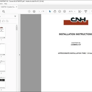 CNH CX470C CAMERA KIT INSTALLATION INSTRUCTIONS MANUAL 47398787 - PDF DOWNLOAD