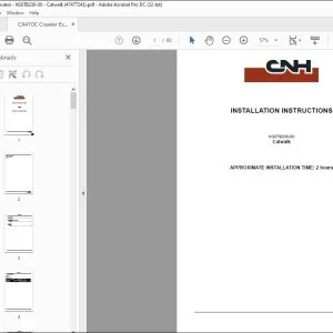 CNH CX470C Catwalk INSTALLATION INSTRUCTIONS MANUAL 47477243 - PDF DOWNLOAD