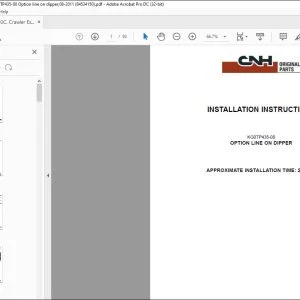 CNH CX470C Crawler Excavators Kit Option line on dipper Installation Instructions Manual 84534150 EN_FR_DE_IT_ES - PDF DOWNLOAD