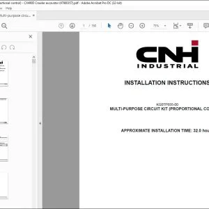 CNH CX490D MULTI-PURPOSE CIRCUIT KIT (PROPORTIONAL CONTROL) INSTALLATION INSTRUCTIONS MANUAL 47960357 - PDF DOWNLOAD