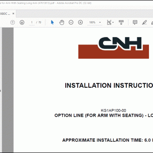 CNH CX75C SR CX80C Midi Excavator Option Line for Arm With Seating Long Arm  Installation Instructions Manual(47613813)_EN_FR_ES_IT_DE - PDF DOWNLOAD