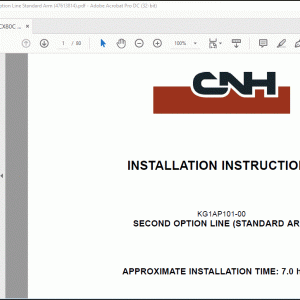 CNH CX75C SR CX80C Midi excavators Second Option Line (Standard ARM)_EN_FR_DE_IT_ES(47613814) - PDF DOWNLOAD