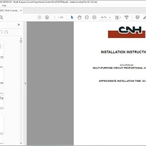 CNH CX80C Midi Crawler Excavator Multi-Purpose Circuit Proportional Control Kit Installation Instructions Manual 47567854 EN_FR_DE_IT_ES - PDF DOWNLOAD