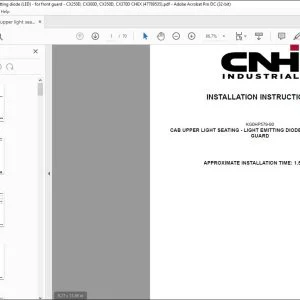 CNH Cab upper light seating - light emitting diode (LED) for front guard Installation Instructions Manual 47789535 EN_FR_DE_IT_ES - PDF DOWNLOAD